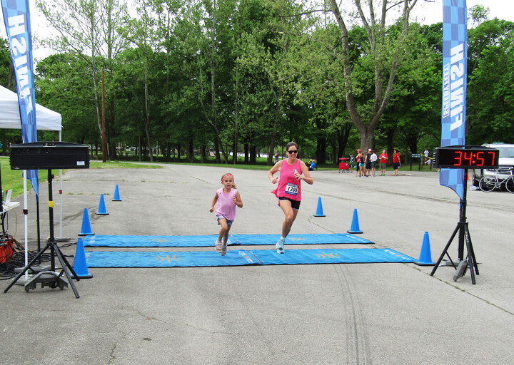 dr bode finishing a race